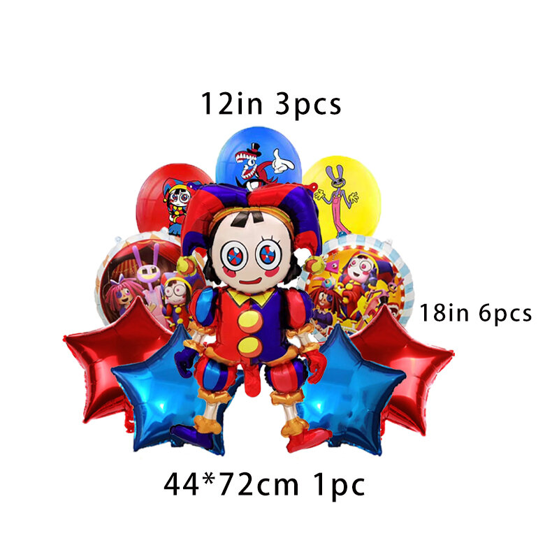 The Amazing Digital Circus Balloon Decoration forniture per feste di compleanno Decor Baby Shower Girl o Boy Gift