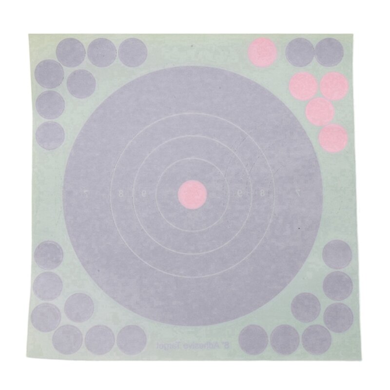 ملصقات أهداف رشاش تفاعلية ، ورق ذاتي اللصق ، أهداف صيد ، 8 × 8 بوصة ، من من من من
