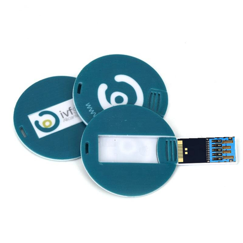 10PCS/LOT Customized Round coin Card Flip Pendrive Usb 3.0 Flash memory stick pen thumb Drive for promotion gift giveaways