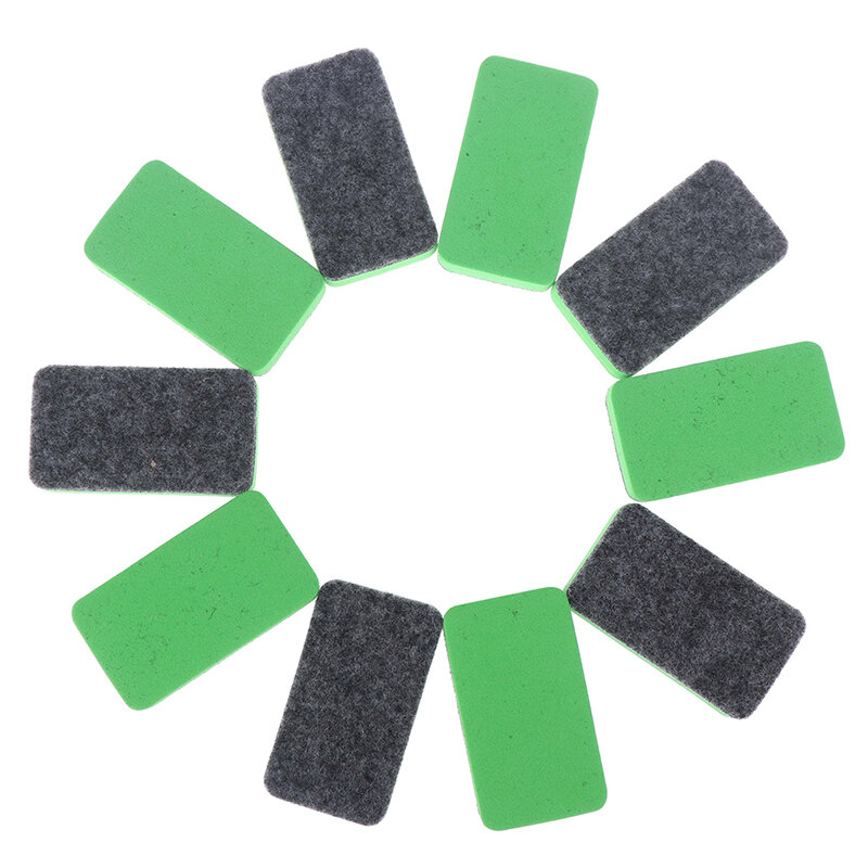 Minipizarra blanca de tela de fieltro para niños, borrador en seco, marcador para escuela, oficina y hogar, verde + negro, 10 piezas