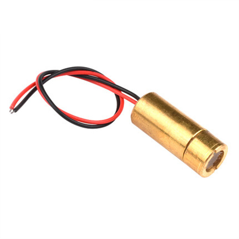 Cabezal láser de 650nm, módulo de diodo cruzado, cabezal de cobre rojo, 9mm, 3V, 50mW