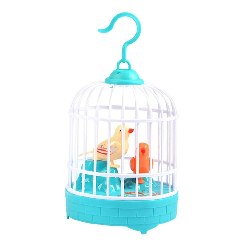 Electric Voice Control Bird Sound Activated Birds Cage, Realistic Electronic