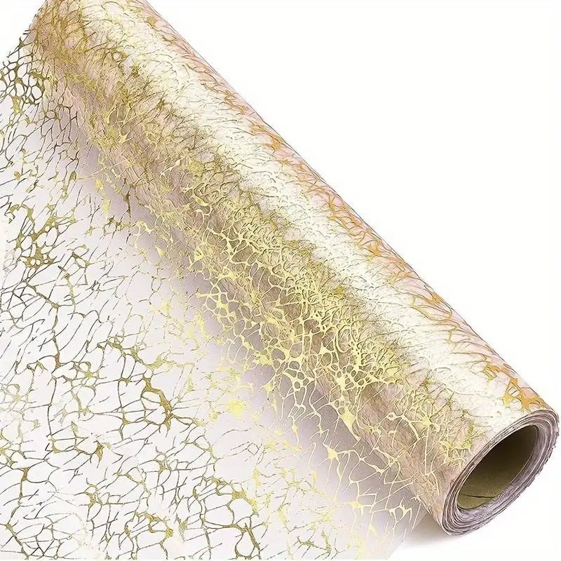 Table Runner Gilded Christmas Glitter Tulle Roll Foil Mesh Roll Wedding Party Table Decoration Gift Floral DIY Packaging