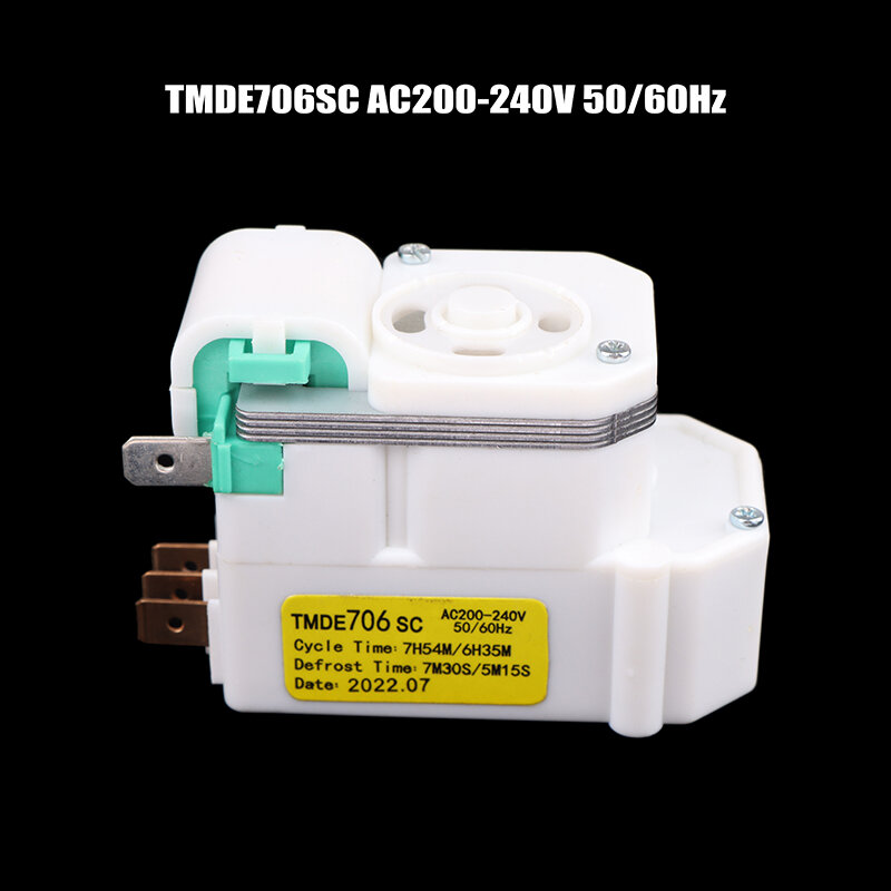Peças de geladeira para TMDE706SC, temporizador de descongelamento, alta qualidade, AC200-240V, 50Hz, 60Hz