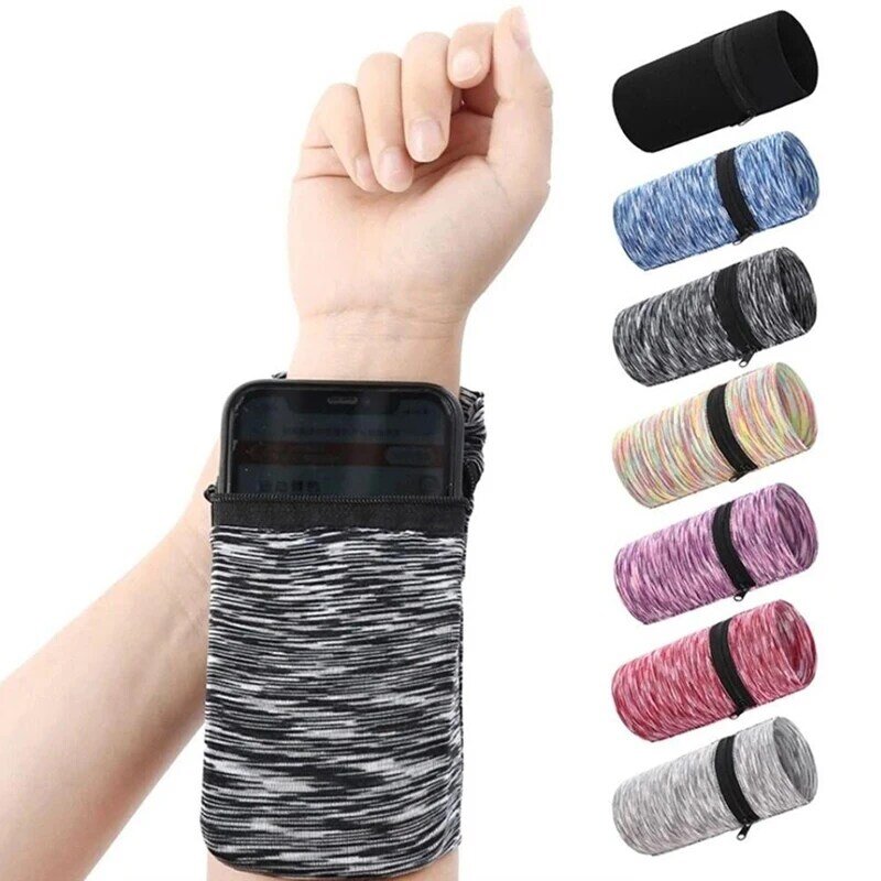 Outdoor Sports And Fitness Wrist Bag, Elastic Close Fitting Running Arm Bag, Mobile Phone Arm With Key Bag
