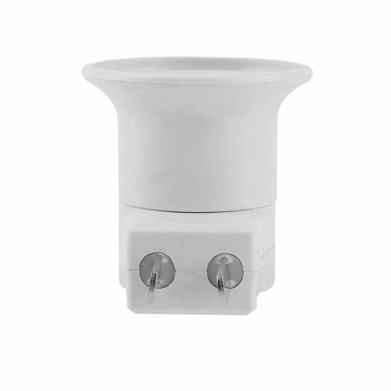 Enchufe de luz LED E27 de plástico blanco a EE. UU., adaptador de soporte, interruptor de botón de encendido/apagado para lámpara de bombilla, práctico, Venta caliente, 1PC