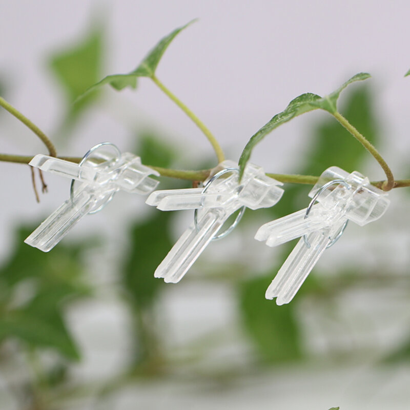 20-100 Uds 15x30MM Clips de injerto Tomoto berenjena verduras abrazadera injertada plantas de jardín herramientas de plántulas junta de plástico transparente