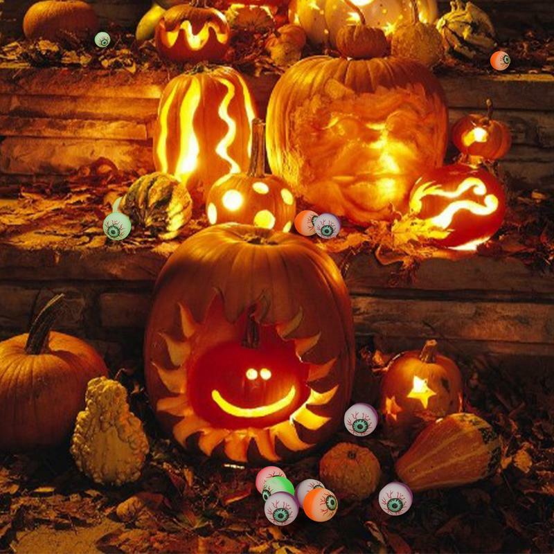 20/40 sztuk 32mm świecące w ciemności Halloween fałszywe gałki oczne kulki do odbijania sztuczka gałki oczne impreza z okazji Halloween DIY dekoracje losowy kolor