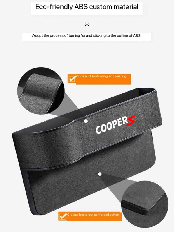 Car Seat Crevice Gaps Storage Box Seat Organizer Gap Slit Filler Holder For Cooper R55 R56 R60 R61 F55 F56 F60r Auto Accessories