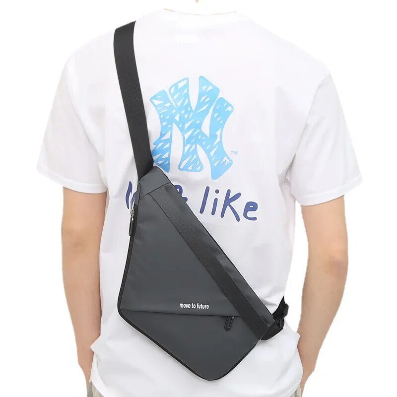 Мужская водонепроницаемая нагрудная сумка из ПУ кожи, модная трендовая слинг на одно плечо, Вместительная дорожная портативная кросс-боди сумка