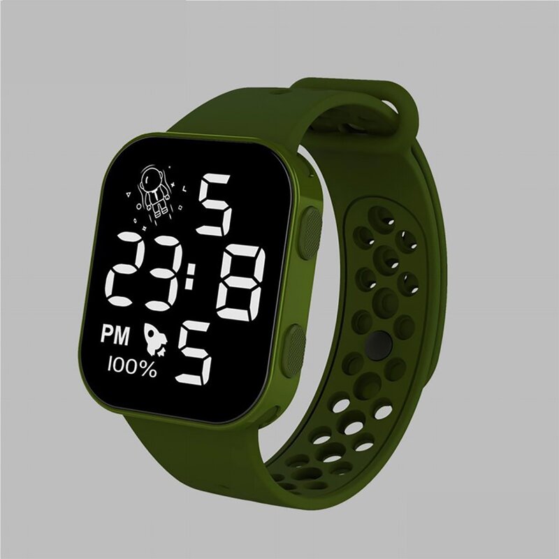 Reloj Digital de moda para niños, relojes deportivos con pantalla Led, banda de silicona, reloj para estudiantes, niñas y niños