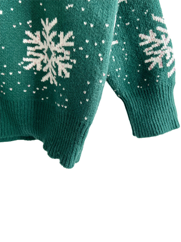 Sweater Natal terbaru wanita, Pullover lengan panjang pola Lucu leher Crewneck jelek Natal