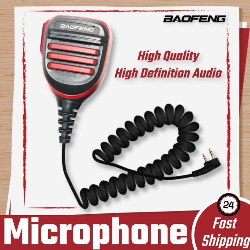 Baofeng-walkie-talkie con micrófono, interfono PTT, Radio Ham, altavoz, micrófono para UV-5R BF888S, Radio bidireccional, accesorios para walkie-talkie