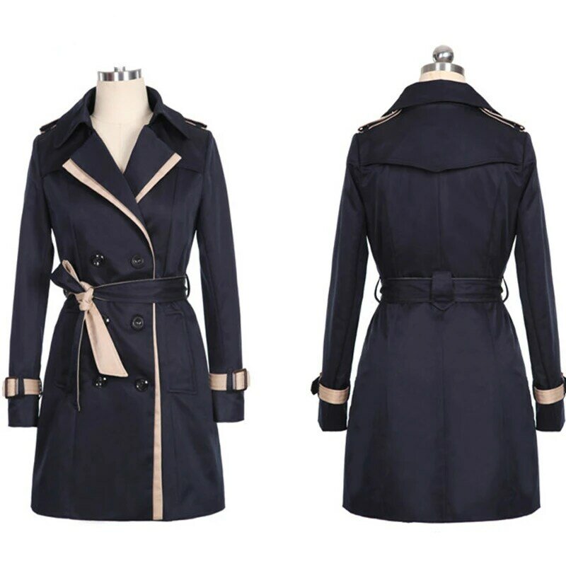 Trench Coat For Women 2022 Autumn Casual Double Breasted Female Long Trench Coats Plus Size Casaco Feminino Ladies Windbreaker