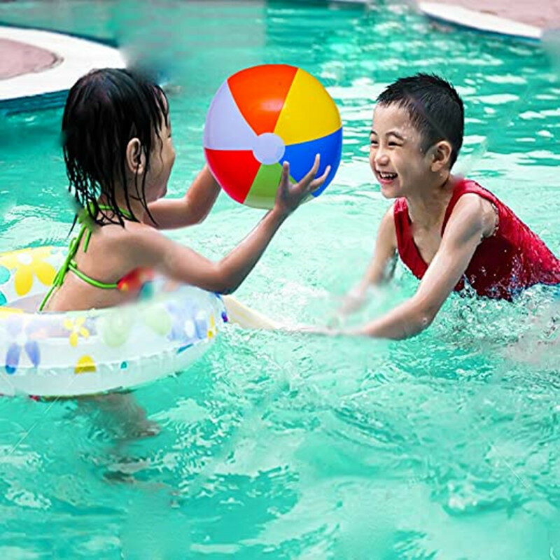 Ballon de plage gonflable 30cm, ballons colorés pour piscine, jeu d'eau, Sports de plage, douche, jouets amusants pour enfants