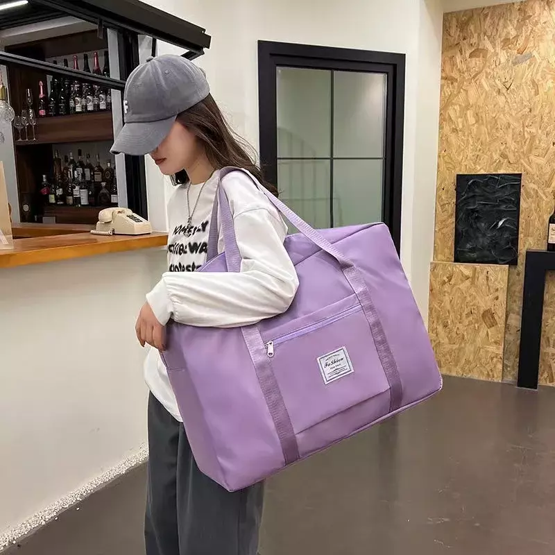 Fashion New Carry on Travel Duffle Bag Nylon Waterproof Sports Gym Tote Bags for Women Large Capacity Storage Luggage Handbag