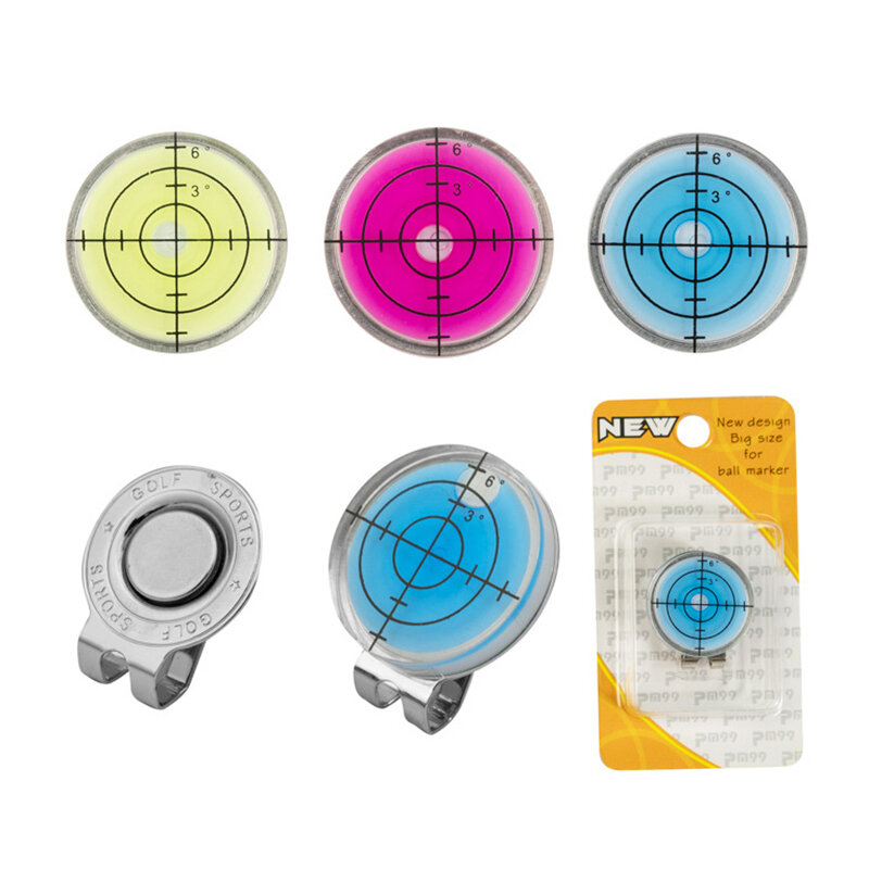 Golf Slope Putting Level Reading Ball Marker & Hat Clip Outdoor Golfing Sports Training Tool