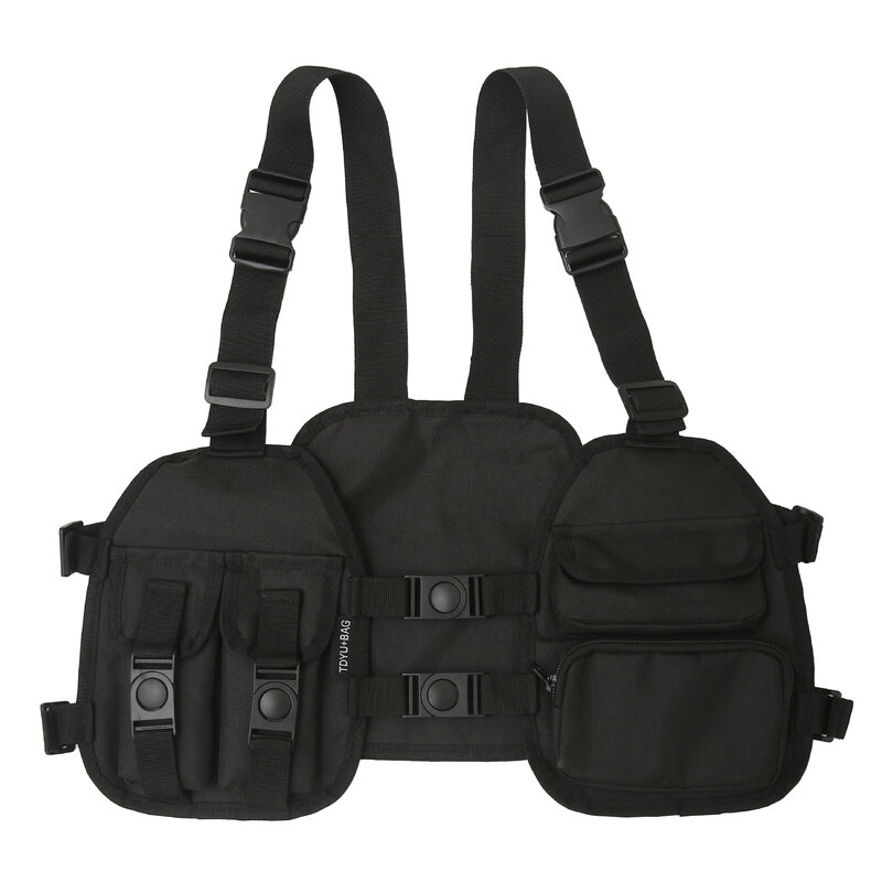 2023 neue Weste Brusttaschen hochwertige Oxford Stoff Brust Rig Tasche männliche Multifunktions-Hip-Hop Streetwear Unisex Rucksack