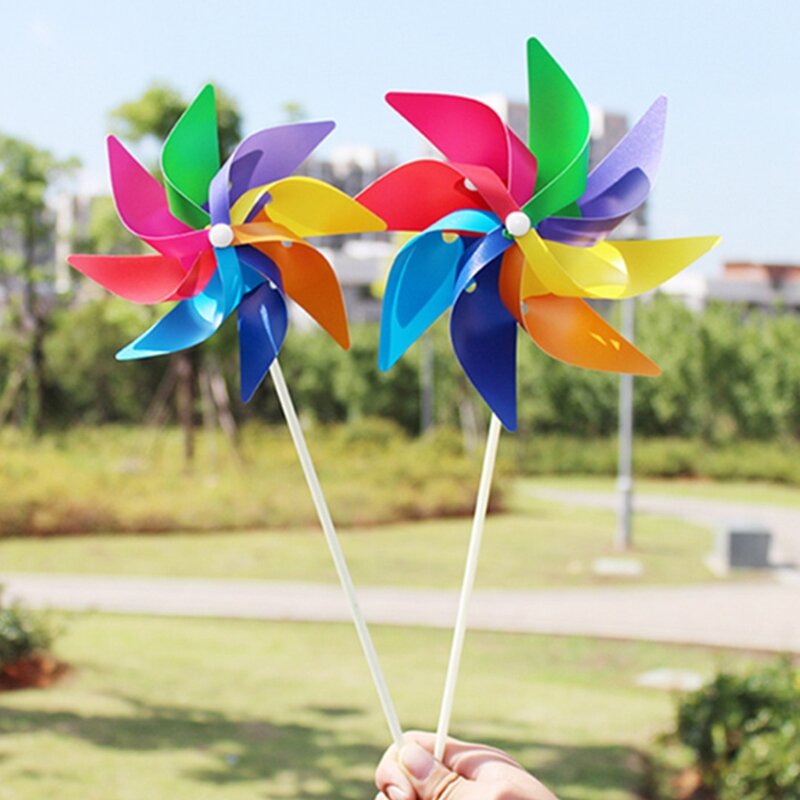 Garden Yard Party Camping Windmill Wind Spinner Ornamento Decoración Niños Juguete Nuevo