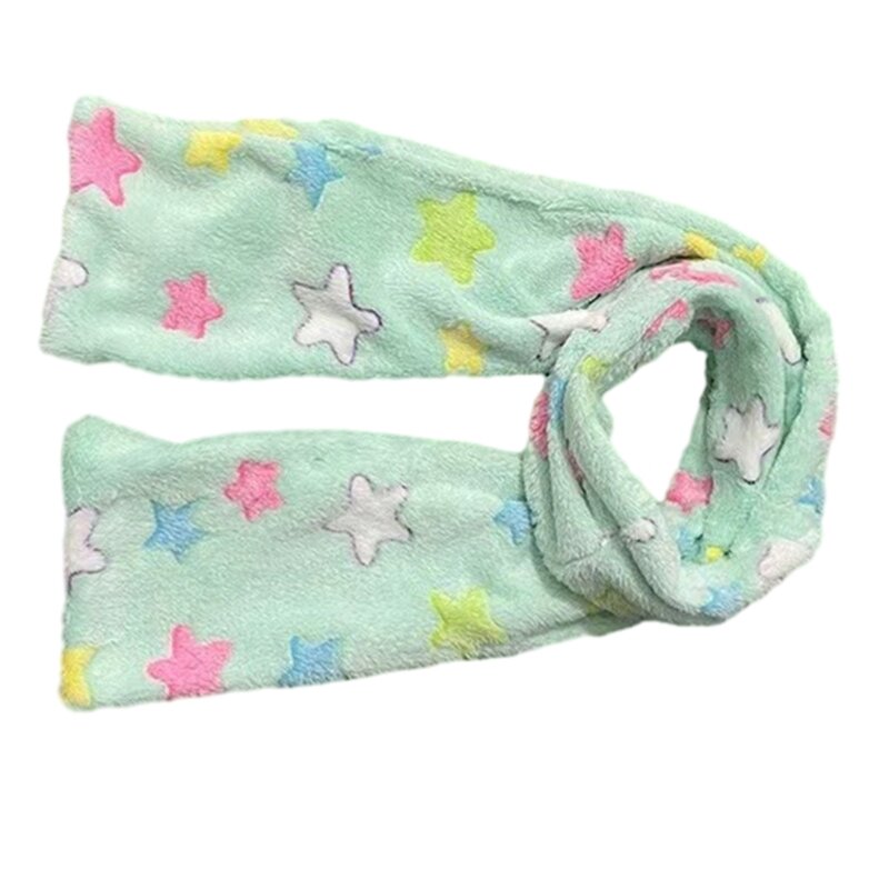 Bufanda para niñas para deportes y compras, bufanda cálida y acogedora, bufanda peluda gruesa, bufanda estrella colorida para