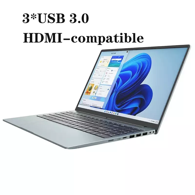 كمبيوتر محمول GMOLO-Windows 11 ، 16 جيجابايت DDR4 رام ، M.2 SSD ، mxi 1 ، N5095 ، رباعي النواة ، فتح بصمة الإصبع ، IPS ، شاشة FHD ، 15.6 في ،