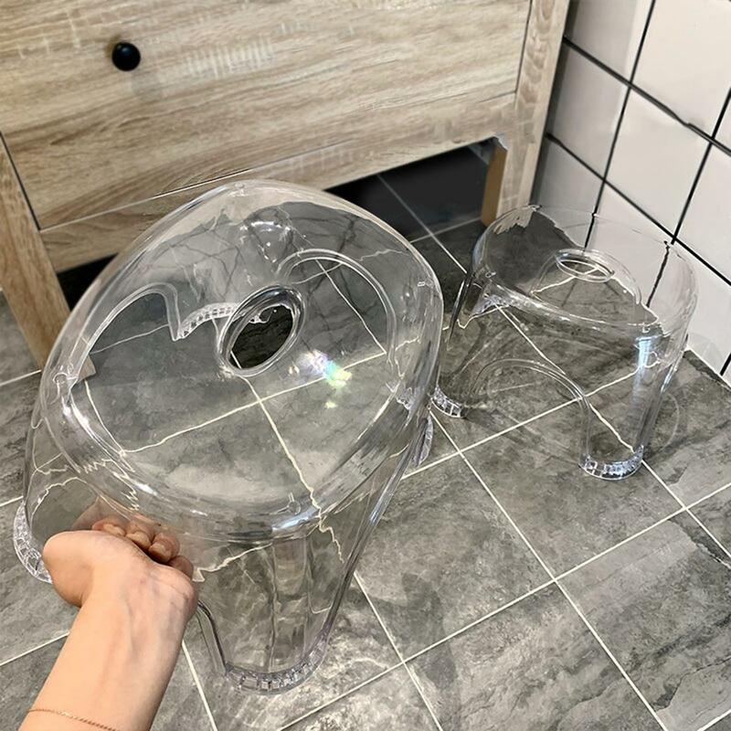 Acrylic Bathroom Shower Non-slip Stool Transparent Small Low Stool for Kids Home Living Room Bathroom Simple Modern Furniture