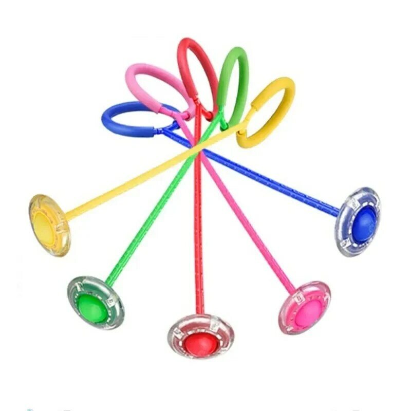 Flash Jumping Rope Ball Kids Outdoor Fun Sports Toy LED bambini Jumping Force Reaction Training Swing Ball giochi genitore-figlio