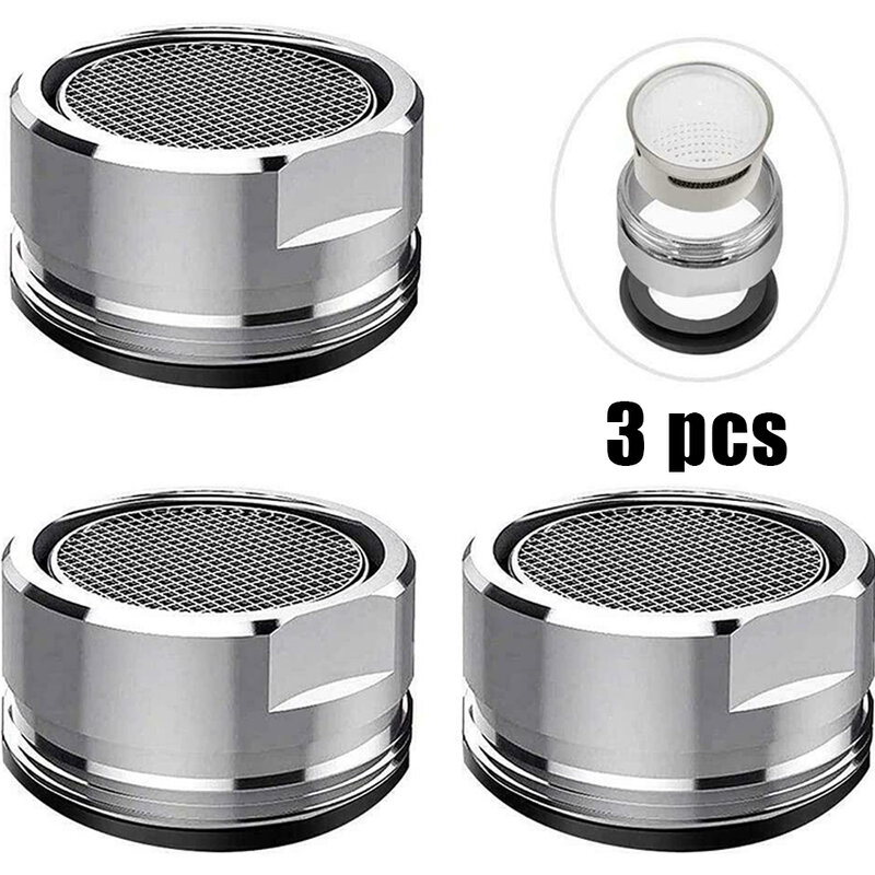 3pcs Brass Water Saving Faucet Tap Aerator Replaceable Filters Mixed Nozzle 24mm Thread Bathroom Faucet Bubblers Bathroom Parts