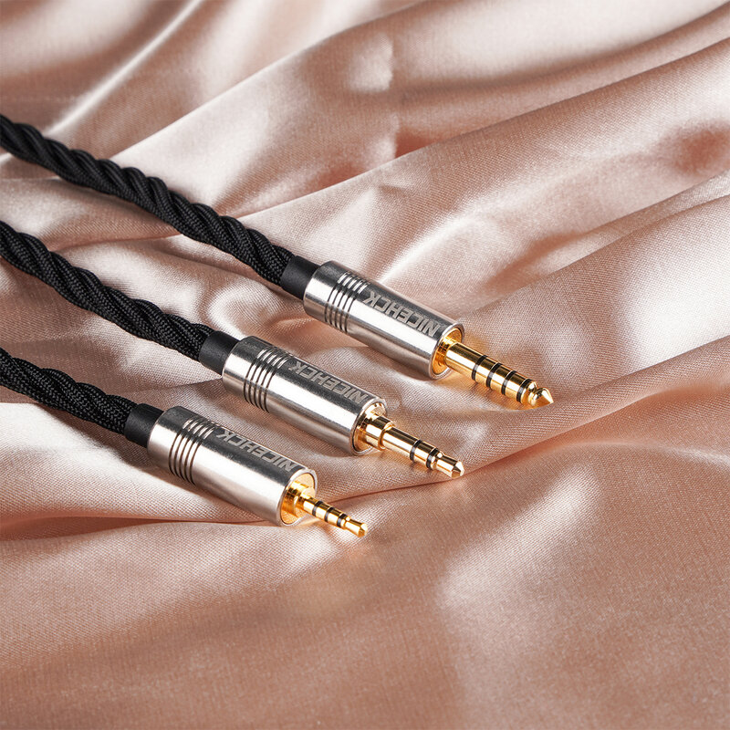 NiceHCK-Cable HiFi 6N OFC + para auriculares, accesorio de aleación de cobre plateado, IEM, MMCX, 2 pines, para Yume Ultra HOLA Zero, FuDu Rinko CHU II