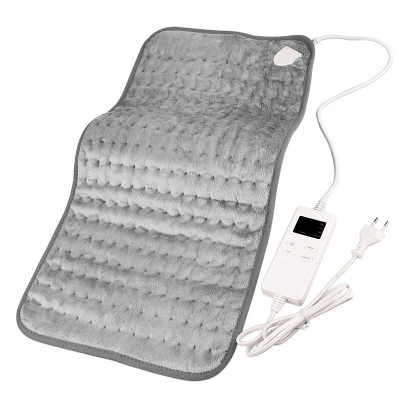 Poduszka elektryczna dla ulga w bólu, z automatyczne zamknięcie wyłączonymi i 6 ustawieniami ciepła, Super miękka na plecy, szyję, ramiona, 30x60cm