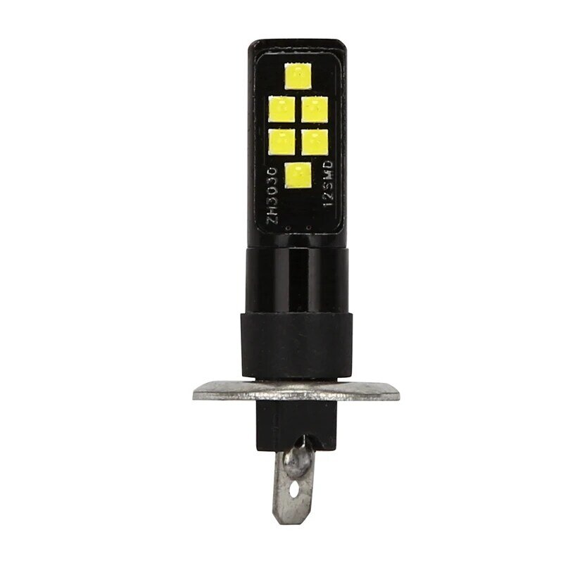 Ampoule LED pour phares antibrouillard de voiture, ampoule LED blanche, jeu de puces 3030, W5W Bulb194, H1, 12V-24V, 12SMD, 4 pièces