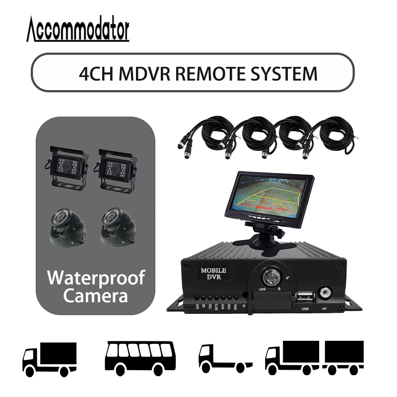 Fernbedienung mdvr kit 4ch überwachungs system gps 4g cctv auto video recorder für lkw bus taxi mit kostenlosem cmsv6