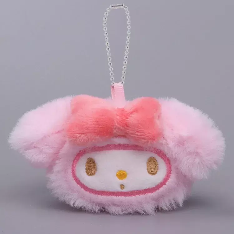 Sanrio HelloKitty Things Plush Doll Toys Anime Kawaii Cinnamoroll Kuromi Keychain Bag Decorative Accessories Backpack Girl Gift