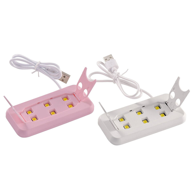 Mini máquina portátil do secador do prego, Lâmpada LED UV, USB Nail Gel Máquina de cura, Esmalte dobrável, Iluminação rápida