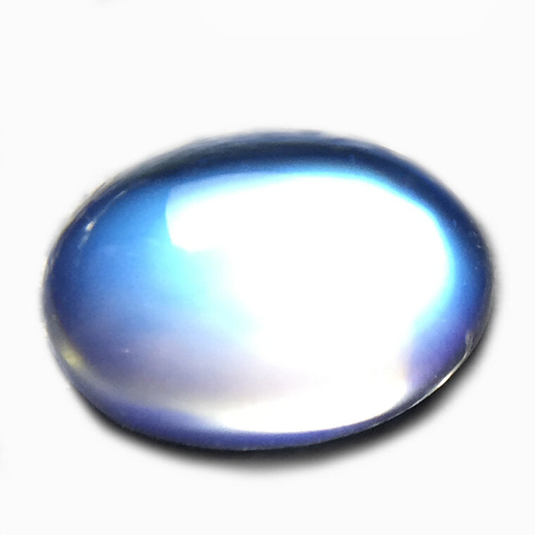 Naturalny kamień księżycowy pierścień twarz 4*6mm 5*7mm kamień księżycowy goły kamień owalny kolor szafirowy niebieski kamień księżycowy niestandardowy