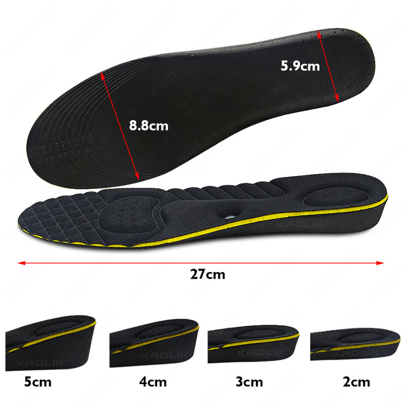 VTHRA-Palmilhas Invisible Height Increase, Últimos Modelos de Ímã, Espuma de Memória, Feminino Eleve Sapatos, Sole Pad Growing, Unisex, 2-5cm