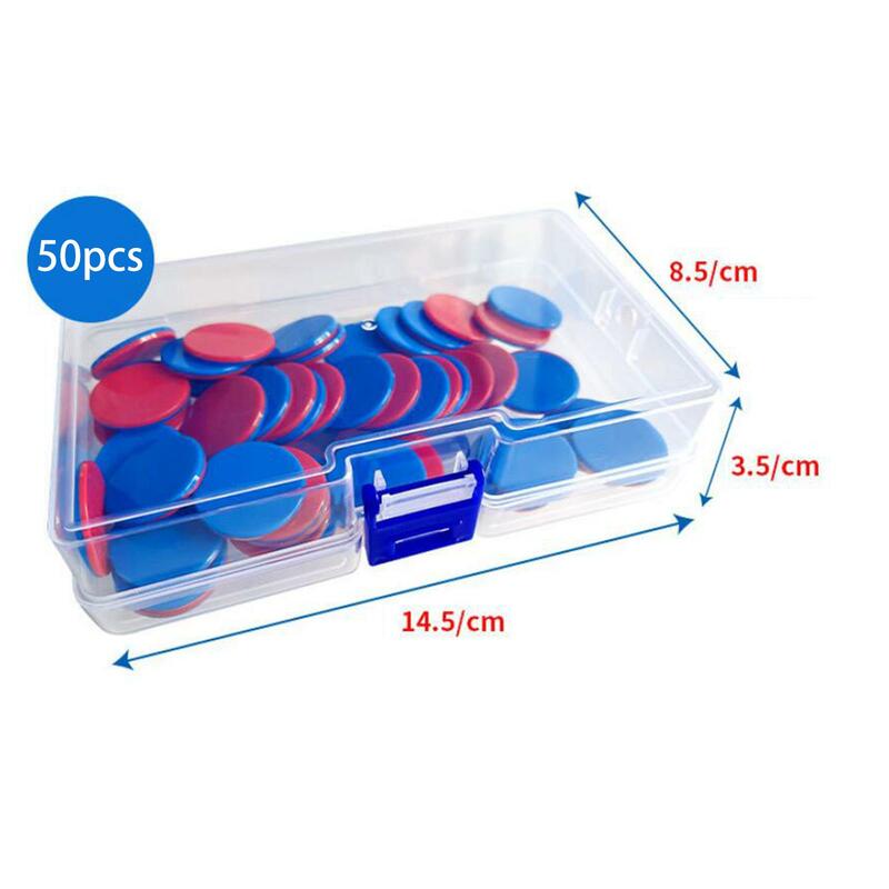 Set of 50 Montessori Counting Chips - Colorful Math Manipulatives for Games and Practice