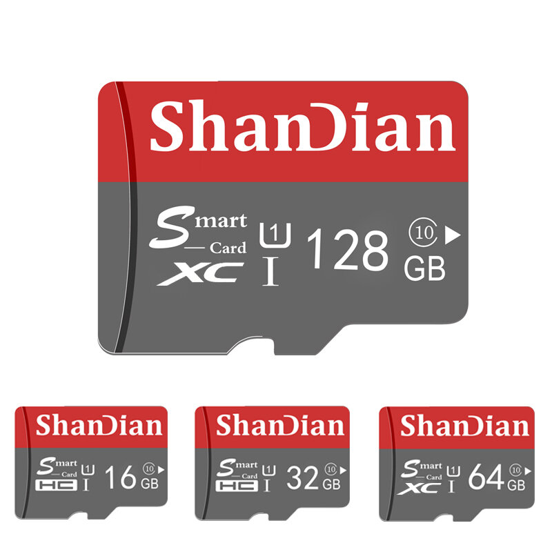 메모리 카드 128GB 스마트 SD Class10 64GB Red Smart HC 8GB 무료 SD 어댑터 선물 32GB 16GB TF USB flash XC For UAV 카메라 8GB