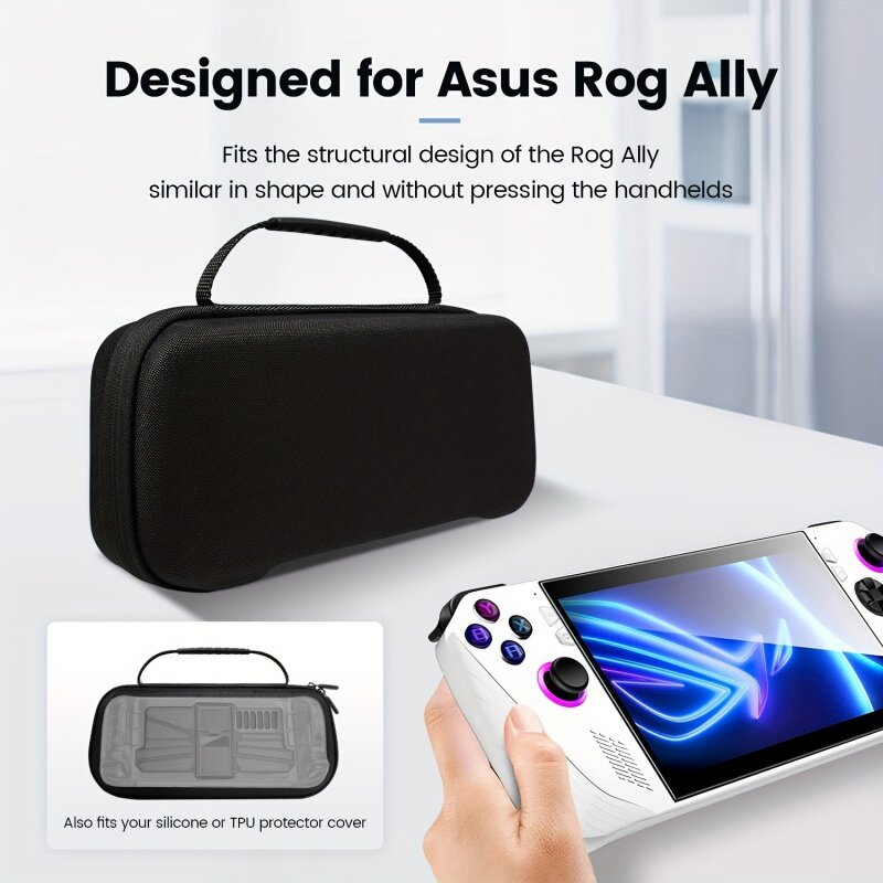 Hard Carrying Case For Rog Ally Console,Compatible With Rog Ally Handheld Travel Protective Handbag EVA Shockproof Storage Bag