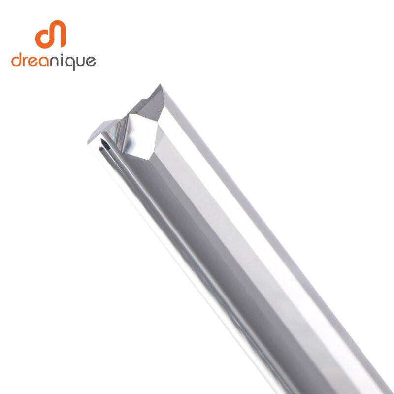 Dreanique 텅스텐 카바이드 엔드 밀 CNC 밀링 도구, 조각 비트, 스트레이트 슬롯 밀링 커터, 3.175 4 6 8mm 생크 2 플루트, 1 개