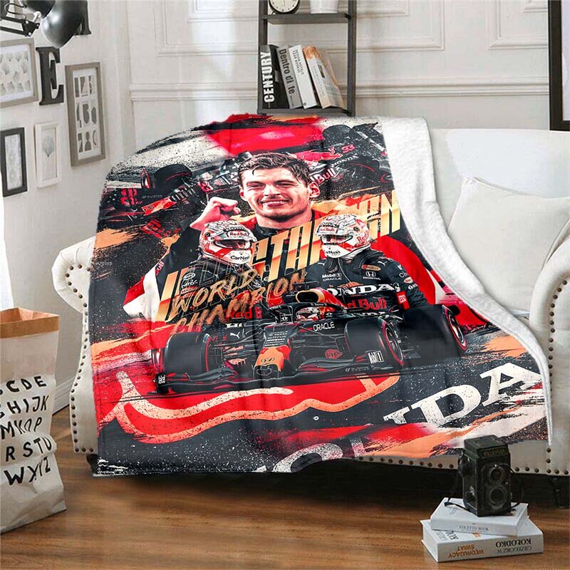 Manta de estrella de carreras de Fórmula para camas, manta fina antipelusas, manta de enfriamiento, manta portátil de franela suave personalizada