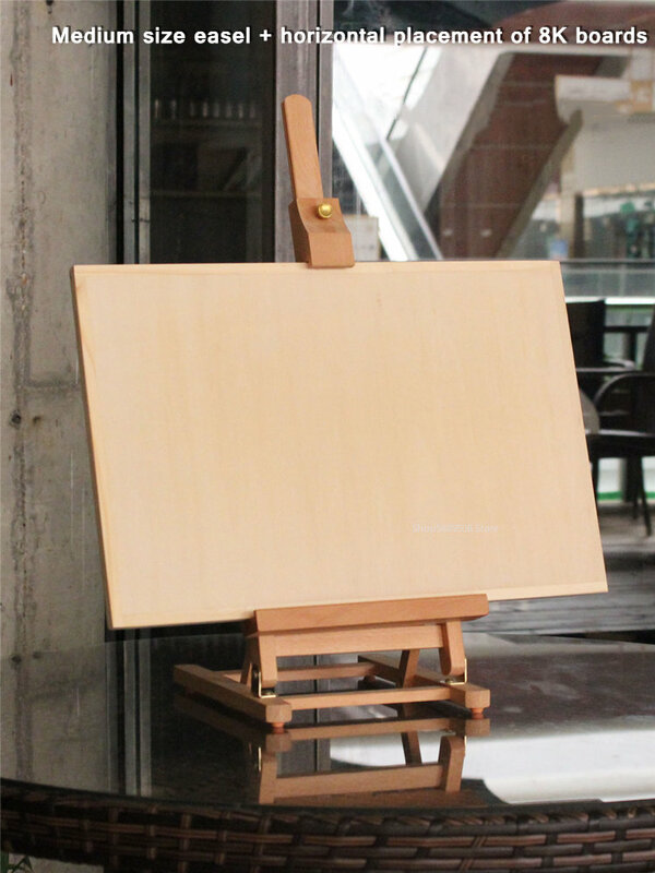Arte material de pintura de madeira de faia cavalete grande pequena placa de pintura ferramentas publicidade cavalete dobrável pintura esboço