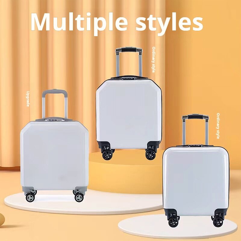 Candado de combinación de equipaje para niños, caja de carro con rueda universal, patrón personalizable, equipaje de dibujos animados, 14 pulgadas, nuevo