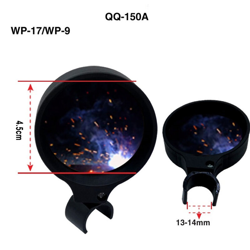 Cubierta de soldadura Tig, lente de casco de soldadura de espejo, filtro de vidrio para QQ-150, WP17, WP18, WP26, WP-9/17/18/26, 1 unidad