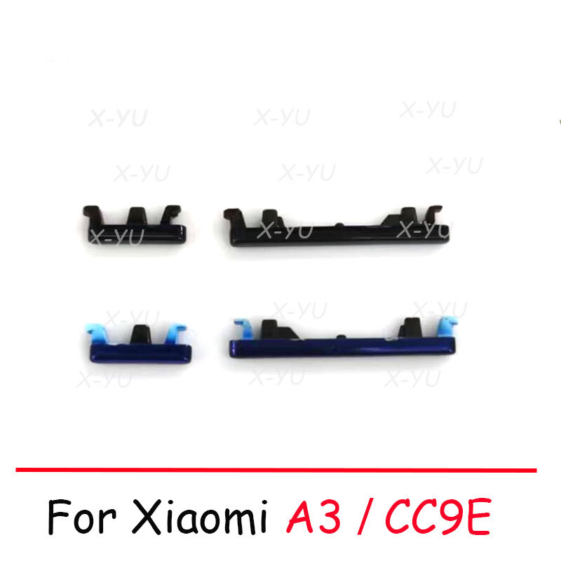 For Xiaomi Mi A3 CC9E MiA3 Power Button ON OFF Volume Up Down Side Button Key Repair Parts