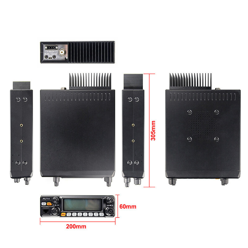 AnyTone-walkie-talkie AT-5555N II NRC, 60 vatios, 10 metros (28.000-29.700MHz), AM/FM/SSB, CB