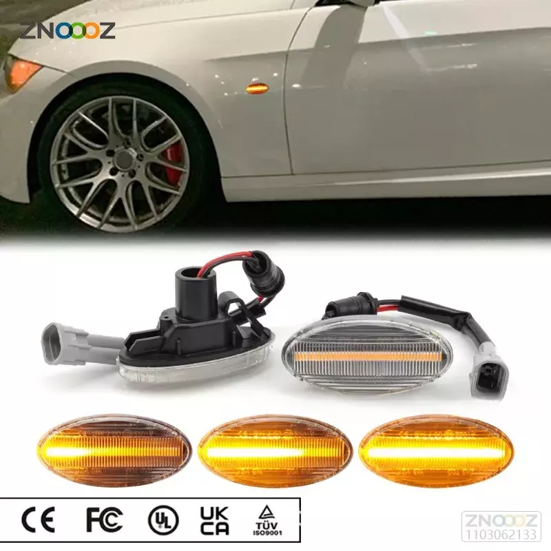 2 pieces Led Dynamic Side Marker Turn Signal Light Sequential Blinker Light For Mazda2 3 5 6 Ford i-MAX