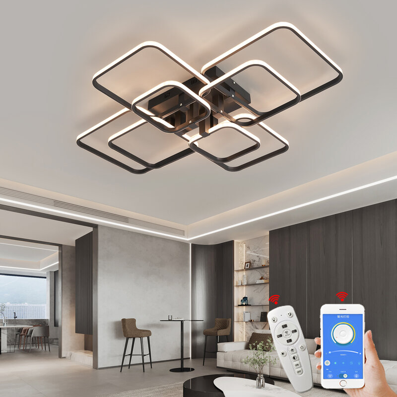 NEO Gleam Smart Home Alexa Modern led Chandelier for living room bedroom study room 90-260V led indoor chandelier fixtures