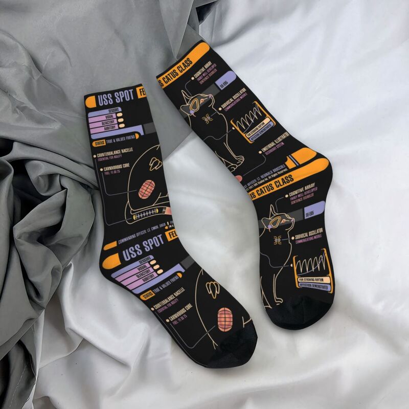 Stars Treks Uss Spot Socken Männer Frauen lustige glückliche Socken Neuheit Frühling Sommer Herbst Winter Socken Geschenke