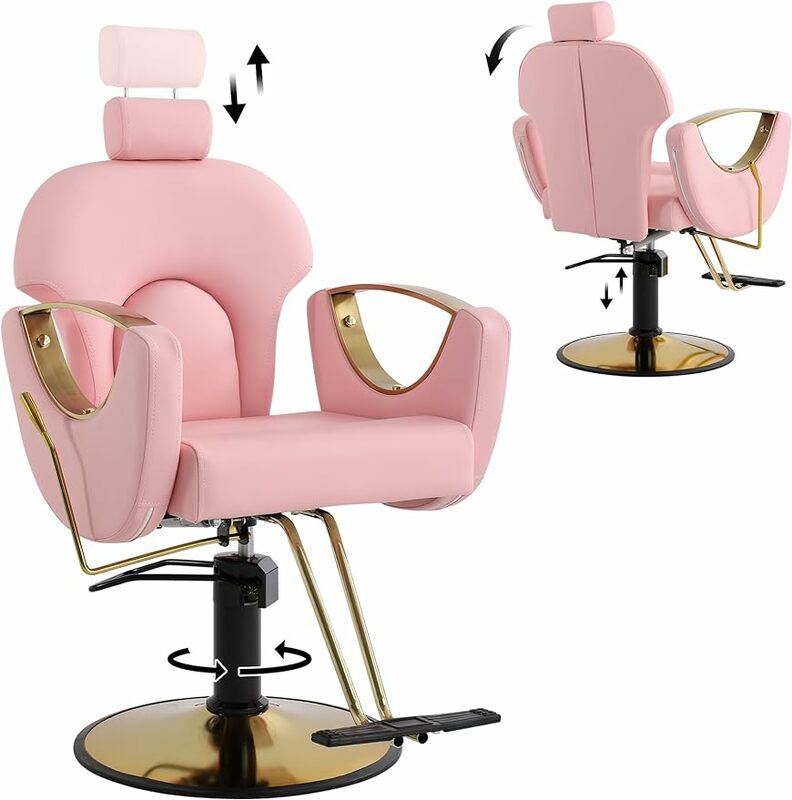 Sedia da salone per parrucchiere sedia da barbiere sedia per capelli sedia per lo Styling, sedile Extra spesso e costruzione in acciaio resistente, Shampoo Sal